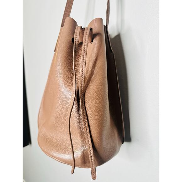 MANSUR GAVRIEL Hazelnut Brown Tan Cowhide Leather Soft Mini Bucket Bag - Picture 4 of 11